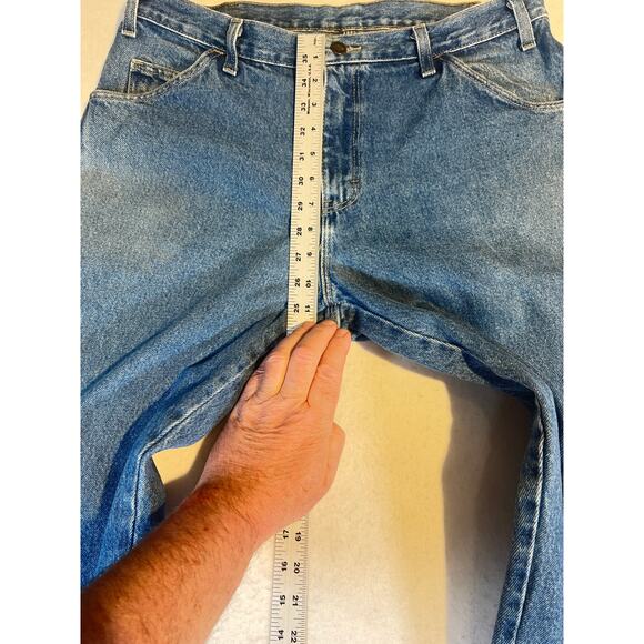 Dickies Denim Jeans 1993SNB Men's 34W x 32L(TAG) 35W 31L Actual Med Wash Work - Picture 8 of 14